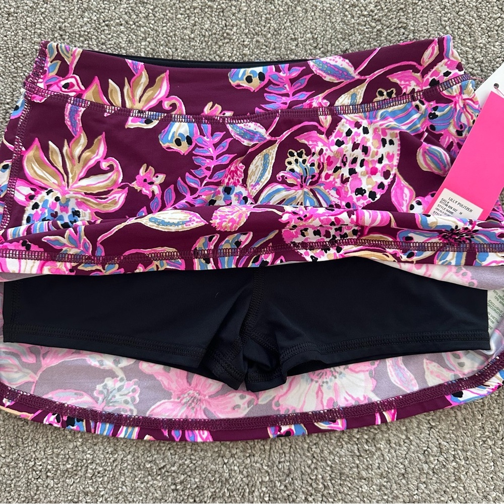 Lilly Pulitzer Mini Aila Skort Amarena Cherry Tropical With A Twist Size M Kids - Picture 3 of 7